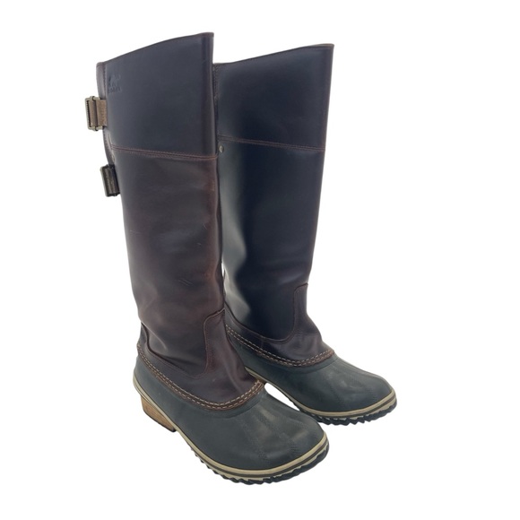 Sorel Slimpack Tall Riding Boot II 7 1/2 Brown - Picture 3 of 16